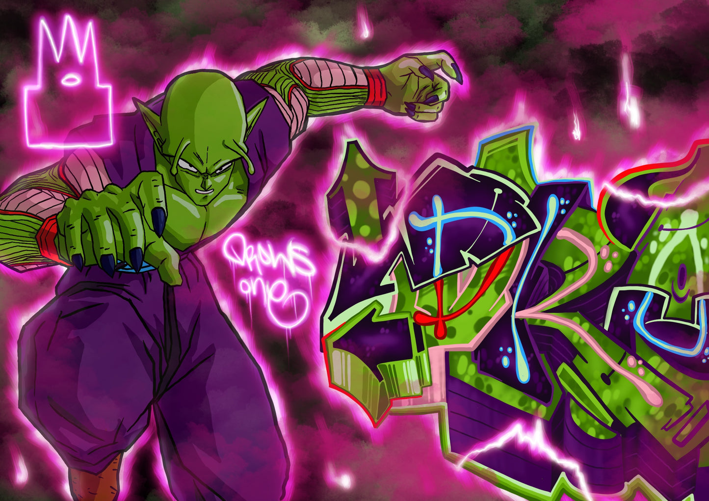 DBZ Goku vs Piccolo 1/2 Digital Print