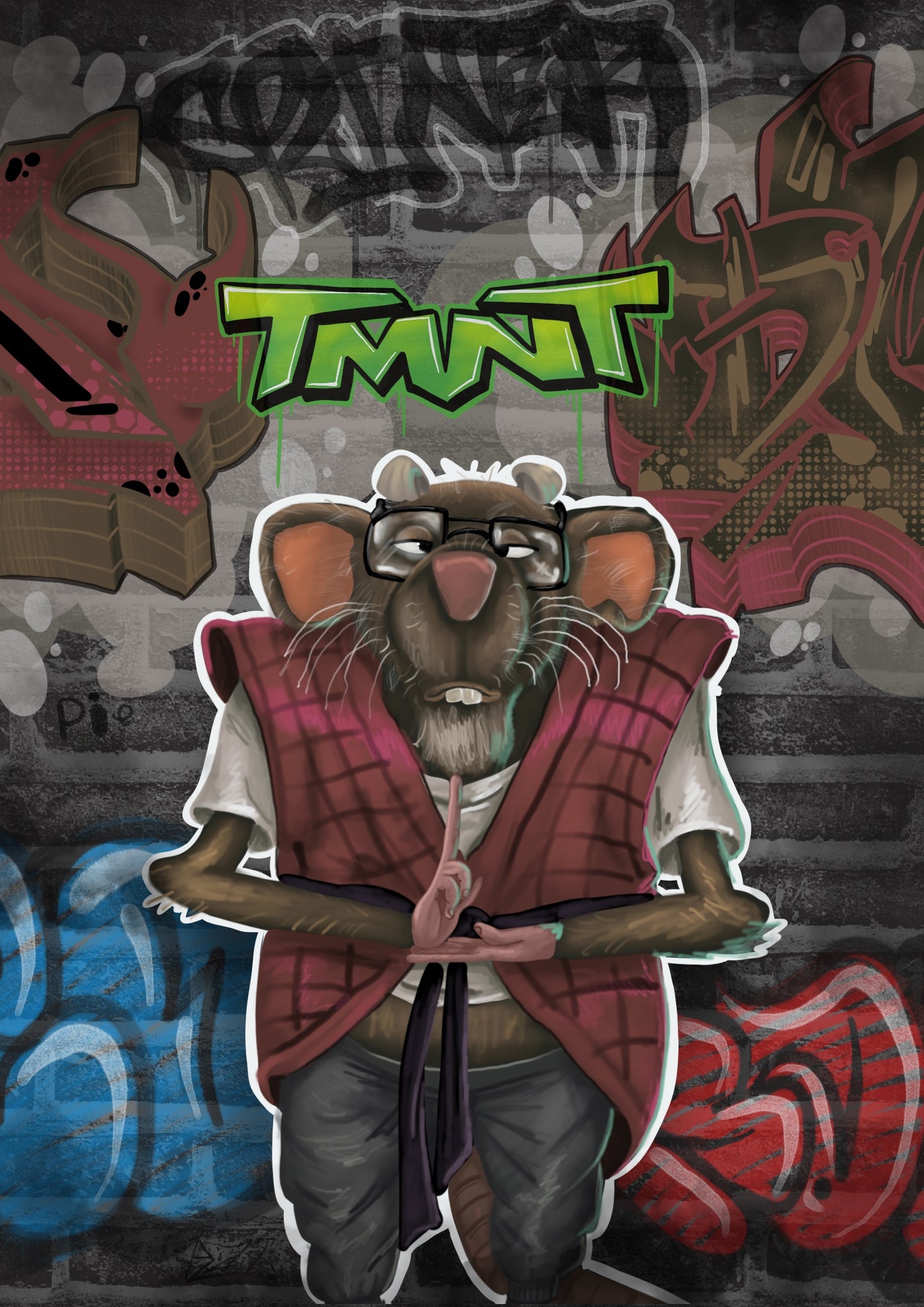 TMNT Graffiti 3/5 Digital Print