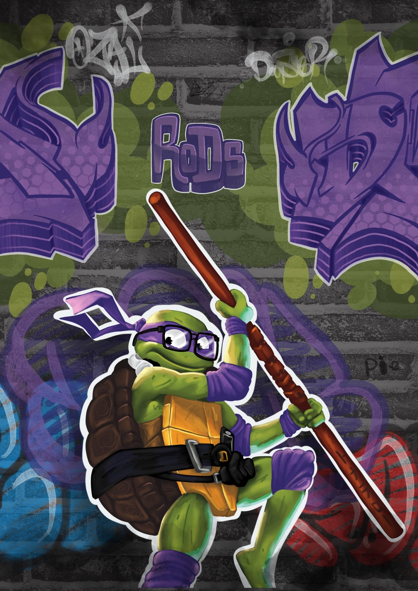 TMNT Graffiti 5/5 Digital Print